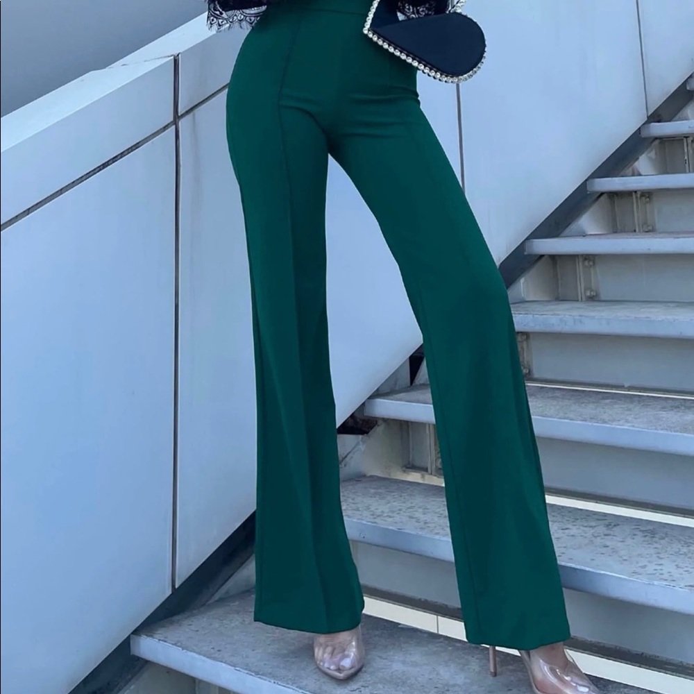 Forest Green Victorian high waisted pants